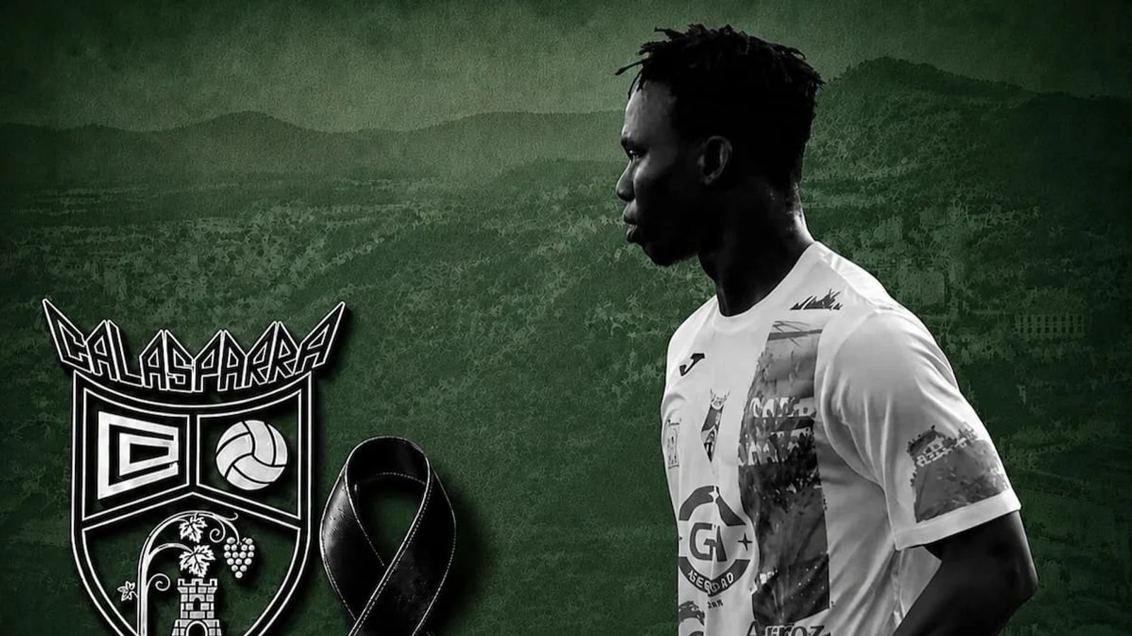 Roland Mawuli, jugador del Ciudad de Calasparra. Imagen difundida por el club y publicada por Cadena SER Murcia.
