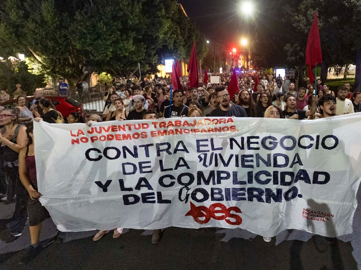 Manifestación por la vivienda en Murcia el 28 de septiembre. Foto: EFE / Marcial Guillén, difundida por Radio Murcia.